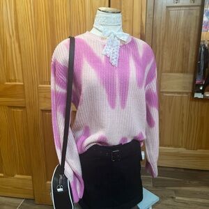 Pink Tie-Dye Women's Sweater